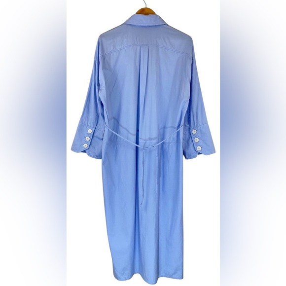 ZARA POPLIN SHIRT MIDI DRESS SKY BLUE Oversized Size Small - Picture 7 of 15